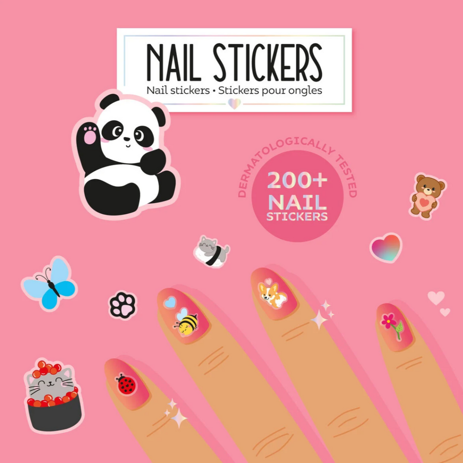 Autocolantes para unhas com animais fofos - Panda - Legami