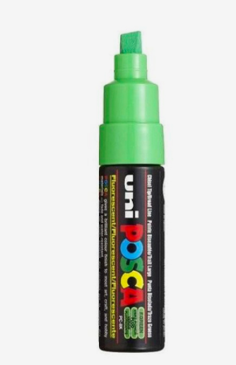 Marcador uni posca 8K Verde Florescente