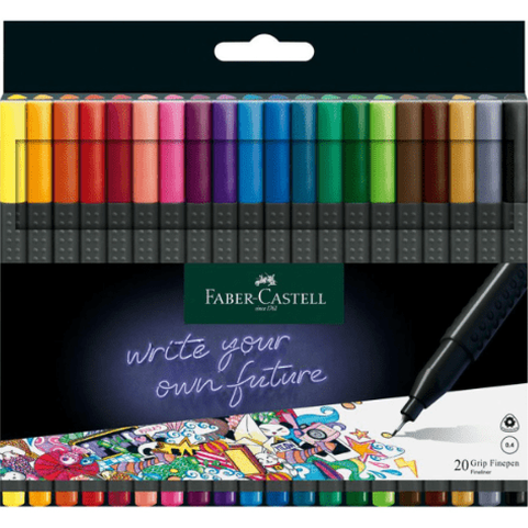 Canetas Fineliner Faber-Castell 20 unidades