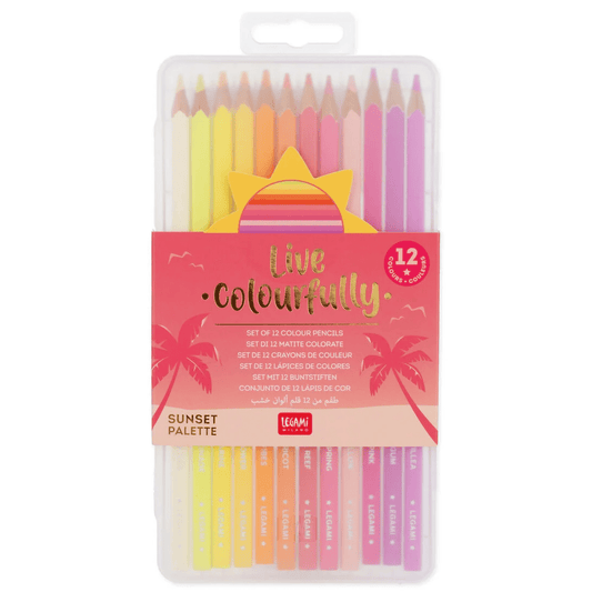 Conjunto 12 lápis de cor Sunset Palette Legami