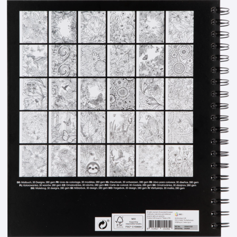 Livro de colorir Mandalas 30 Designs 280gr