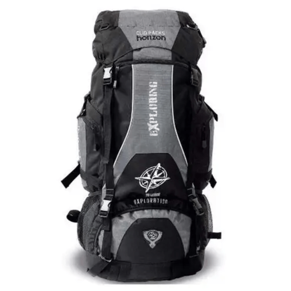 Mochila de trail impermeável 70L Cinza
