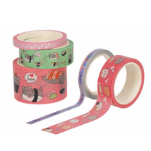 Conjunto de 5 fitas de papel - Tape By Tape Gato Legami