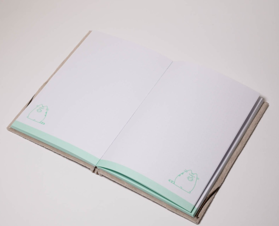 CADERNO PREMIUM A5 COM CAPA DE PELÚCIA PUSHEEN FOODIE COLLECTION