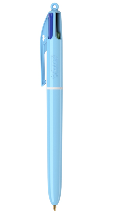 Esferográfica de 4 cores BIC Azul Pastel