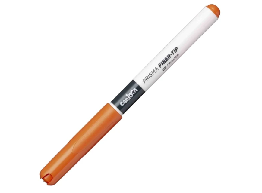 Marcador Carioca plus Prisma fiber-tip Laranja