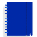 Caderno Ingeniox A4 Pautado 80fl 100g Foam C/Elastico Azul Escuro