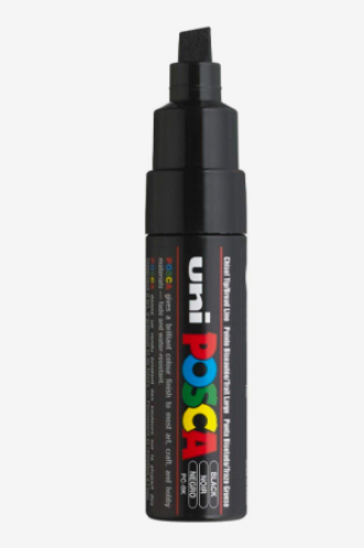 Marcador uni posca 8K Preto