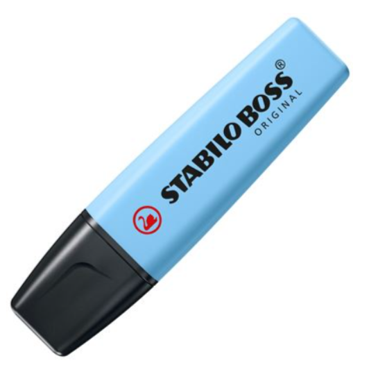 Sublinhador Stabilo pastel azul