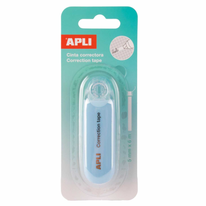 Corretor de fita Apli Nordik 5mmx6m Azul