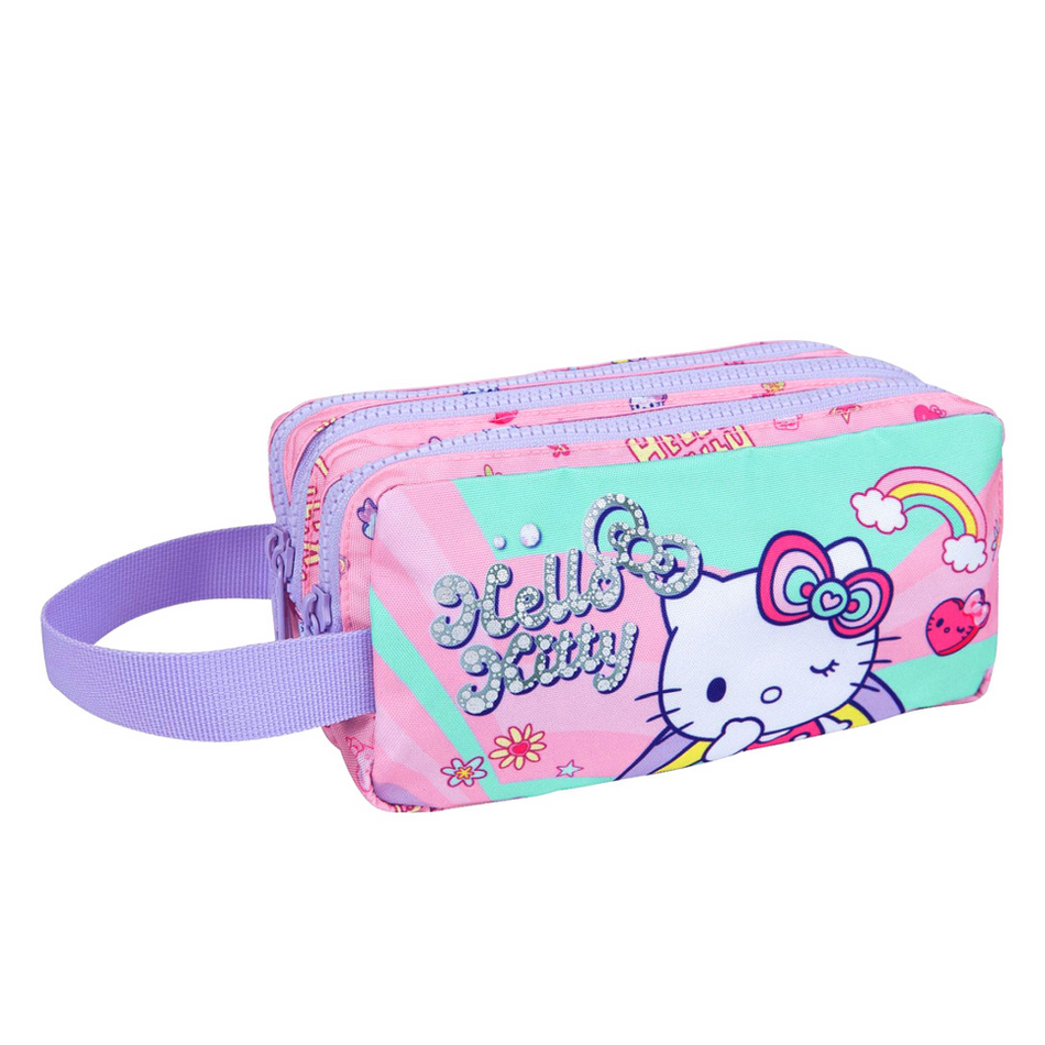Estojo triplo Hello Kitty