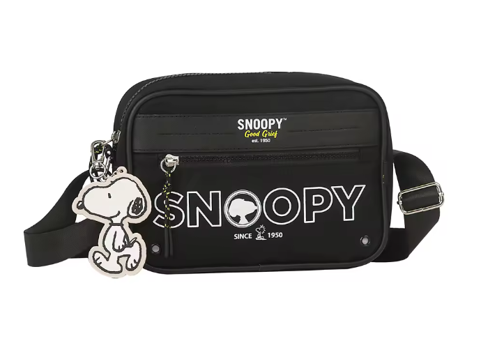 Bolsa tiracolo Snoopy Preto