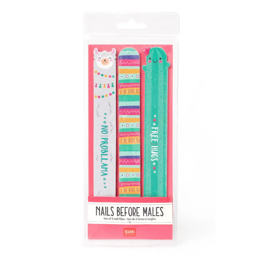Conjunto de 3 Limas de Unhas - Llama- Unhas Antes dos Homens - Legami