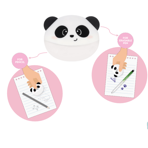 Borracha 2 em 1 panda Legami