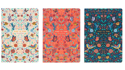 PACK 3 CADERNOS A5 FRIDA KAHLO VIVA LA VIDA
