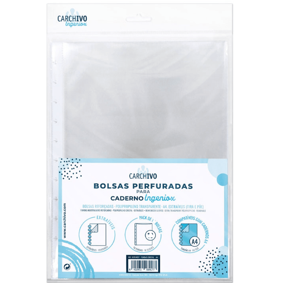 Bolsa De Catalogo A4 P/Caderno Ingeniox Cristal