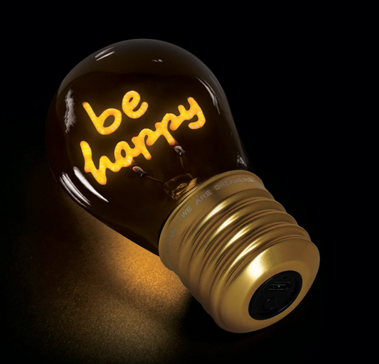Candeeiro de mesa em forma de lâmpada Be happy Legami
