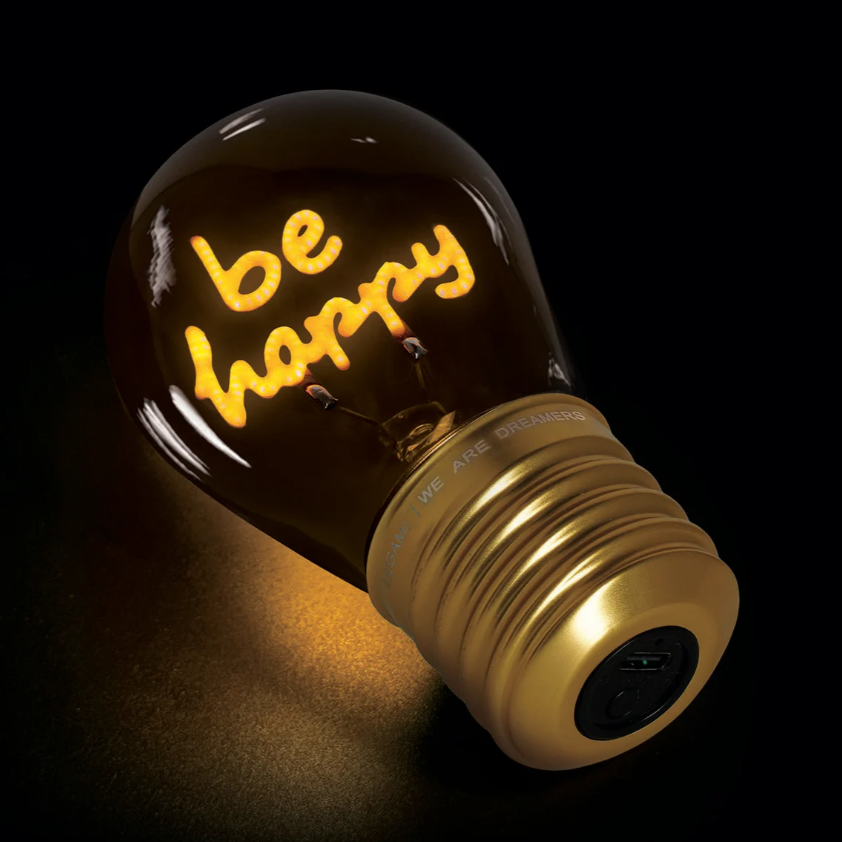 Candeeiro de mesa em forma de lâmpada Be happy Legami