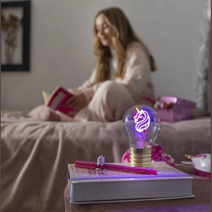 Candeeiro de mesa em forma de lâmpada Unicornio Legami