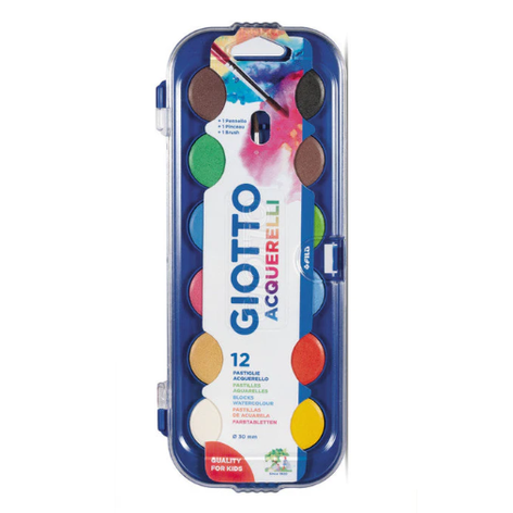 Caixa com 12 Aguarelas escolares Giotto