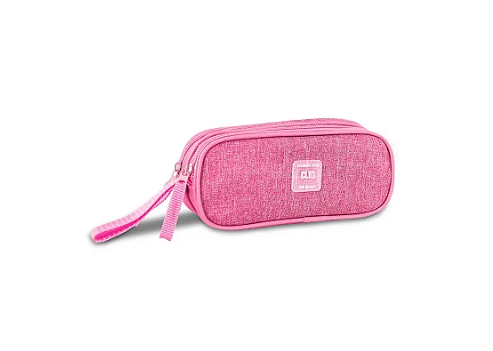 Conjunto escolar mochila rosa + estojo duplo - Papelaria Encantada