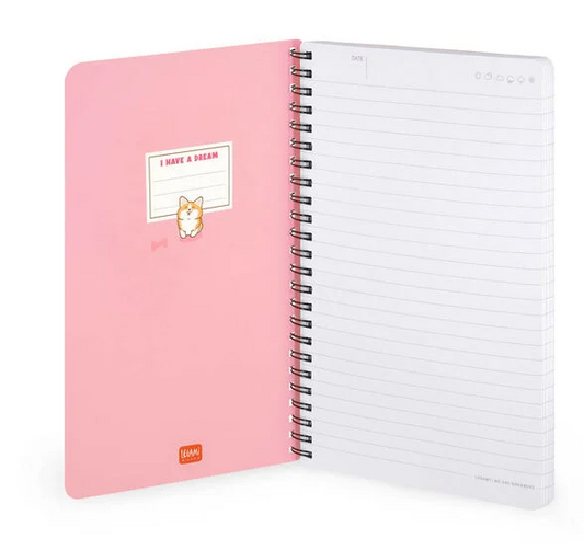Caderno Legami A5 Espiral linhas - Corgi