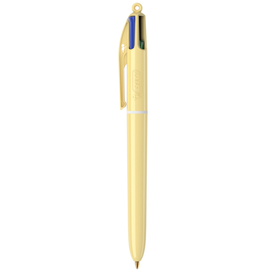 Esferográfica de 4 cores BIC Amarelo Pastel