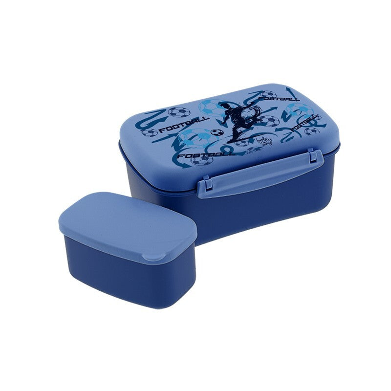Caixa de lanche hermética Futebol Azul
