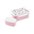 Caixa hermética para alimentos Lovely Story – Saboreia O Momento – Branco gelo e rosa — Ref. TA2648BL-PT