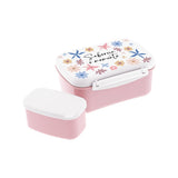 Caixa hermética para alimentos Lovely Story – Saboreia O Momento – Branco gelo e rosa — Ref. TA2648BL-PT