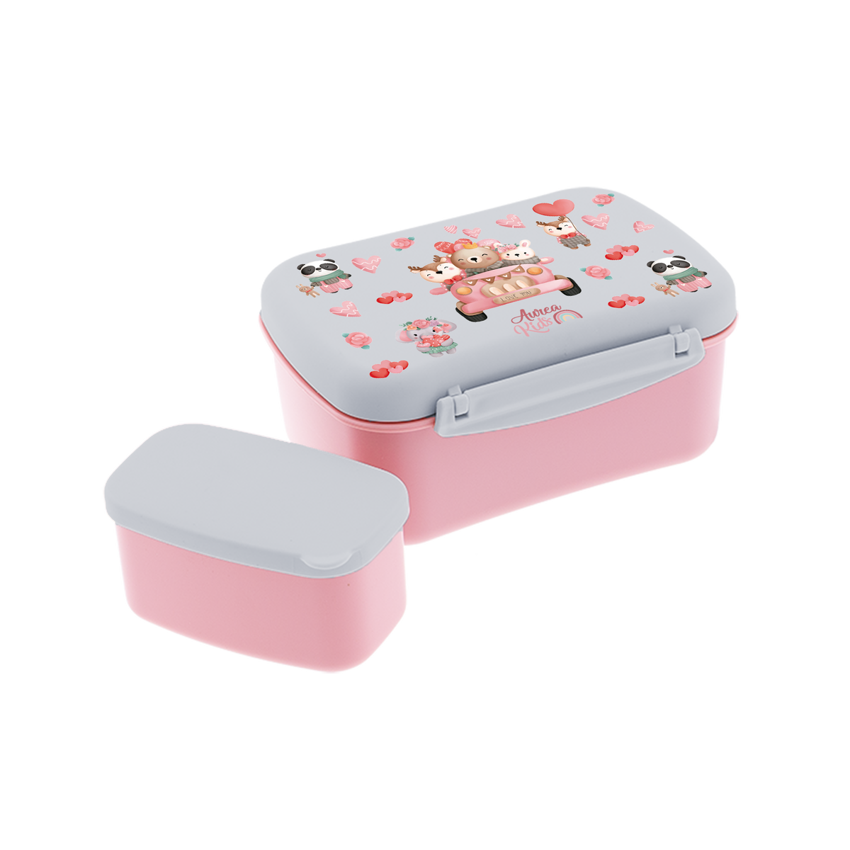 Caixa hermética para alimentos 900 ml Áurea – Lovely Travellers – Rosa suave