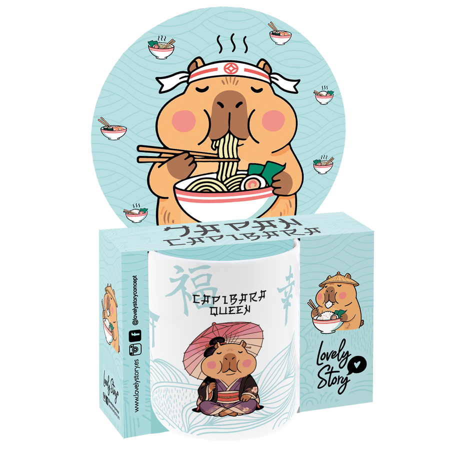 Caneca cerâmica 330ML Capivara Queen Mint