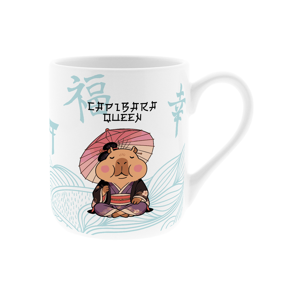 Caneca cerâmica 330ML Capivara Queen Mint