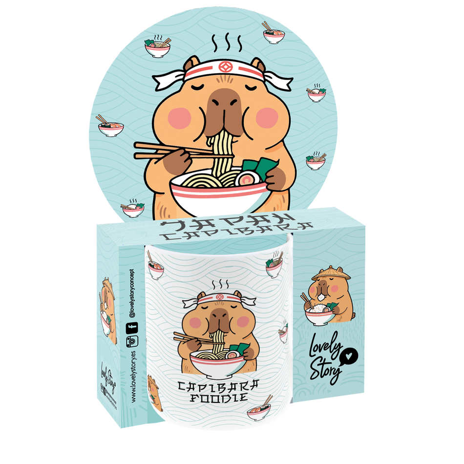Caneca cerâmica 330ML Capivara Foodie Mint