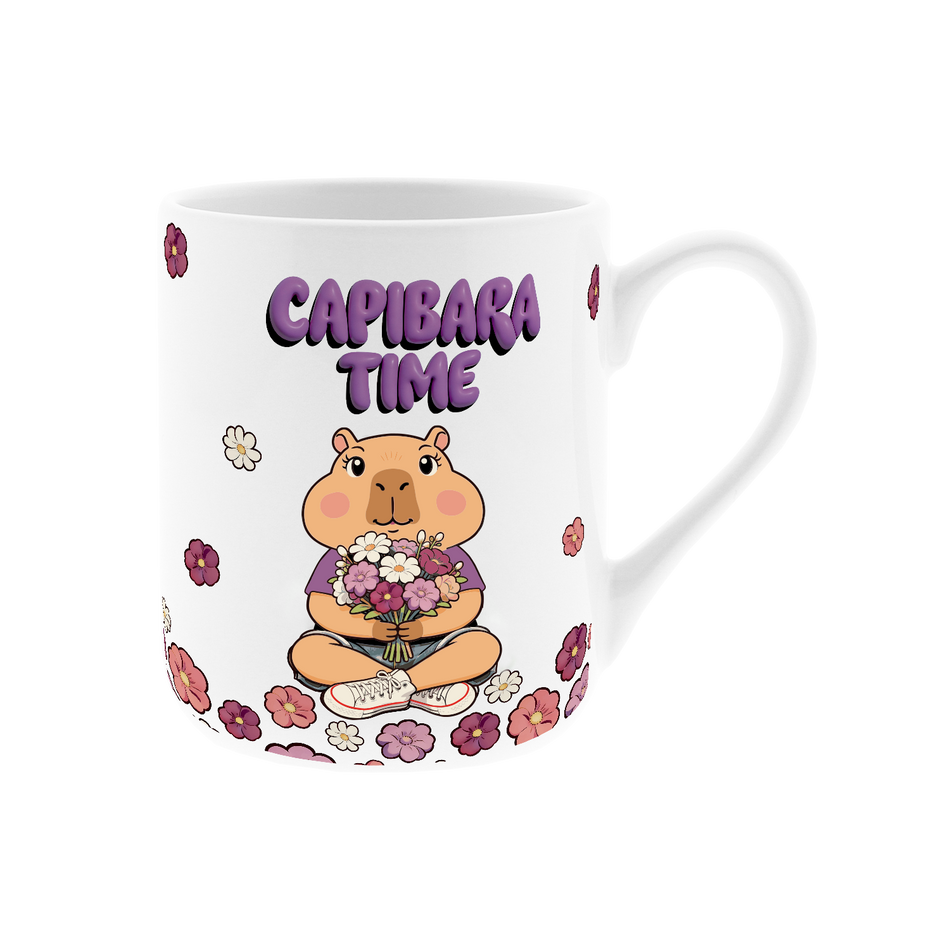 Caneca cerâmica 330ML Capivara Time - Lilac