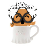 Caneca com forma de Abóbora 350ML + Óculos de Halloween Haunted Crew Mug