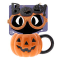 Caneca com forma de Abóbora 350ML + Óculos de Halloween Witchy Cat Mug