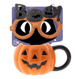 Caneca com forma de Abóbora 350ML + Óculos de Halloween Witchy Cat Mug
