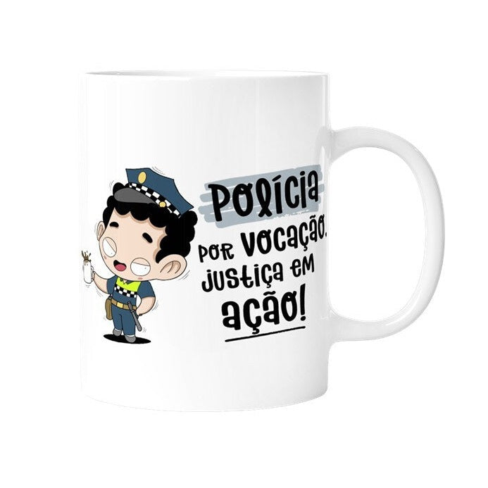 Caneca profissões - Policia