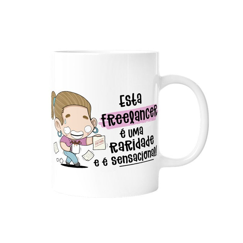Caneca profissões - Freelancer Mulher