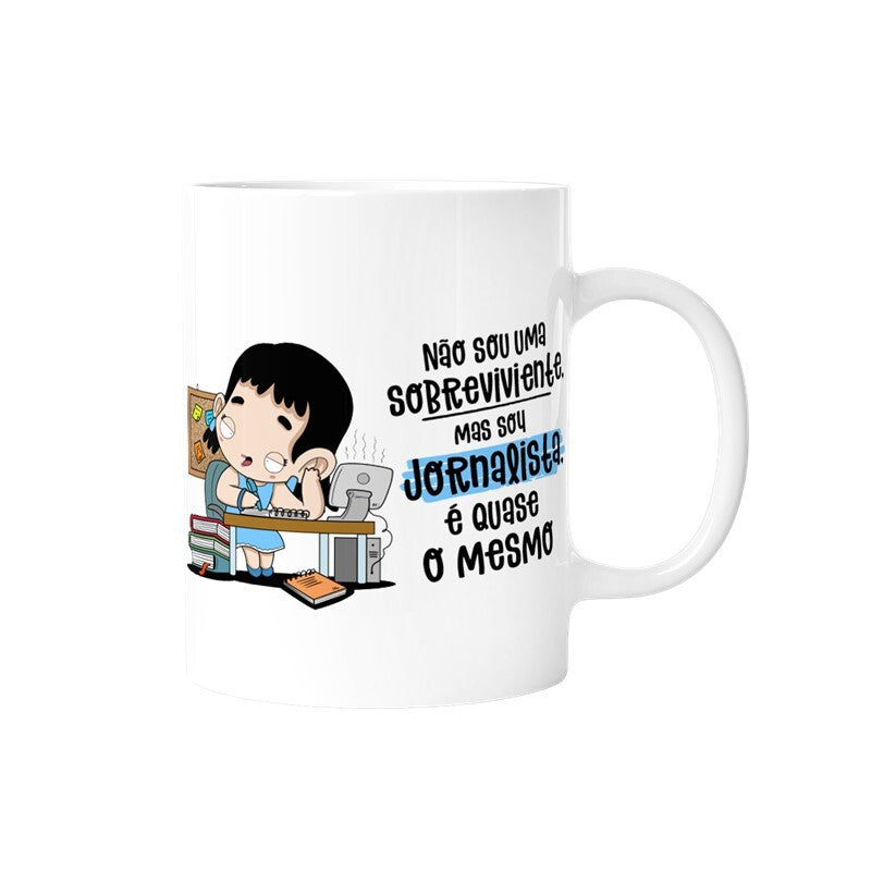 Caneca profissões - Jornalista Mulher