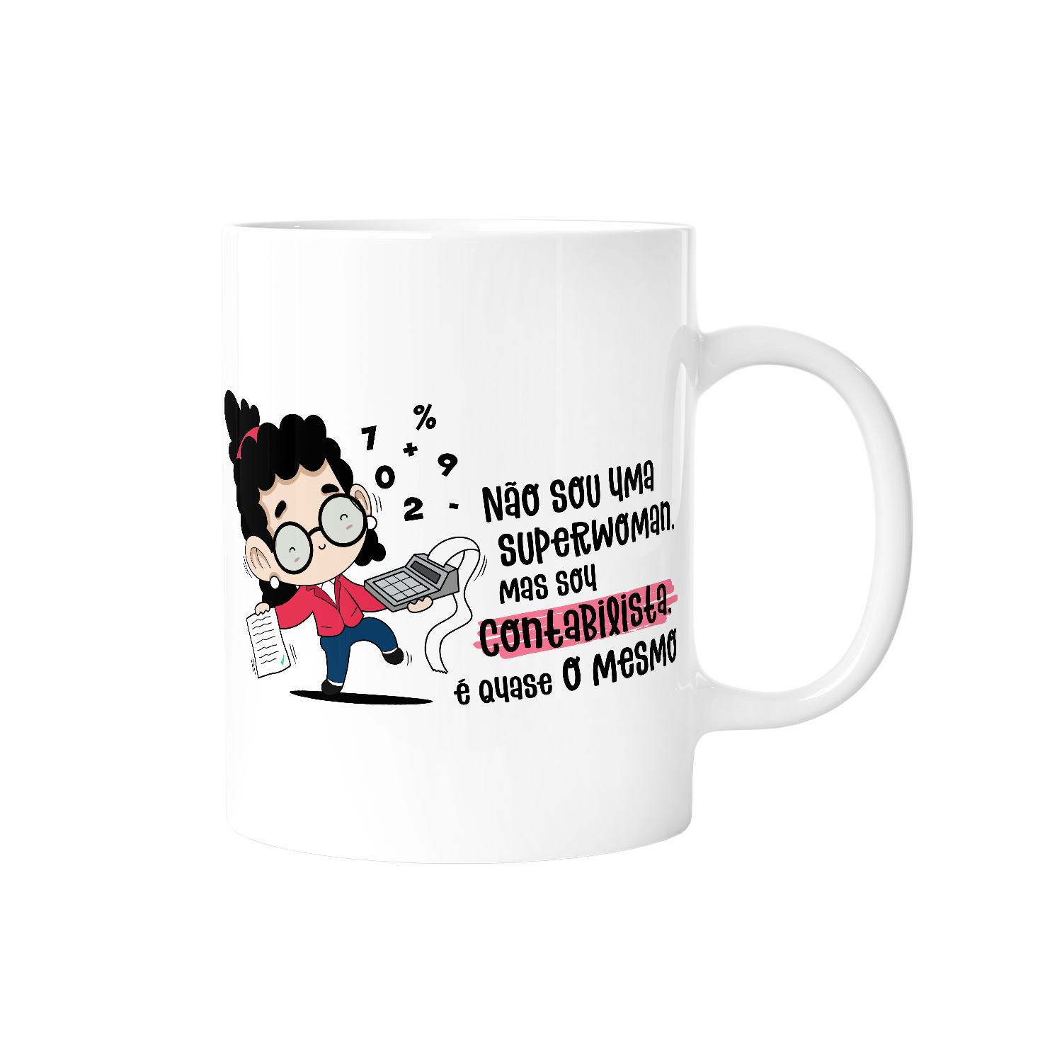 Caneca profissões - Contabilista Mulher