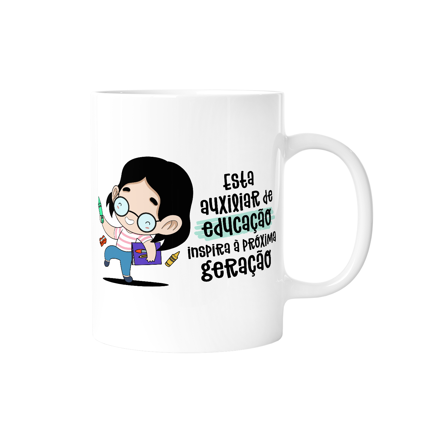 Caneca profissões - Auxiliar de educação