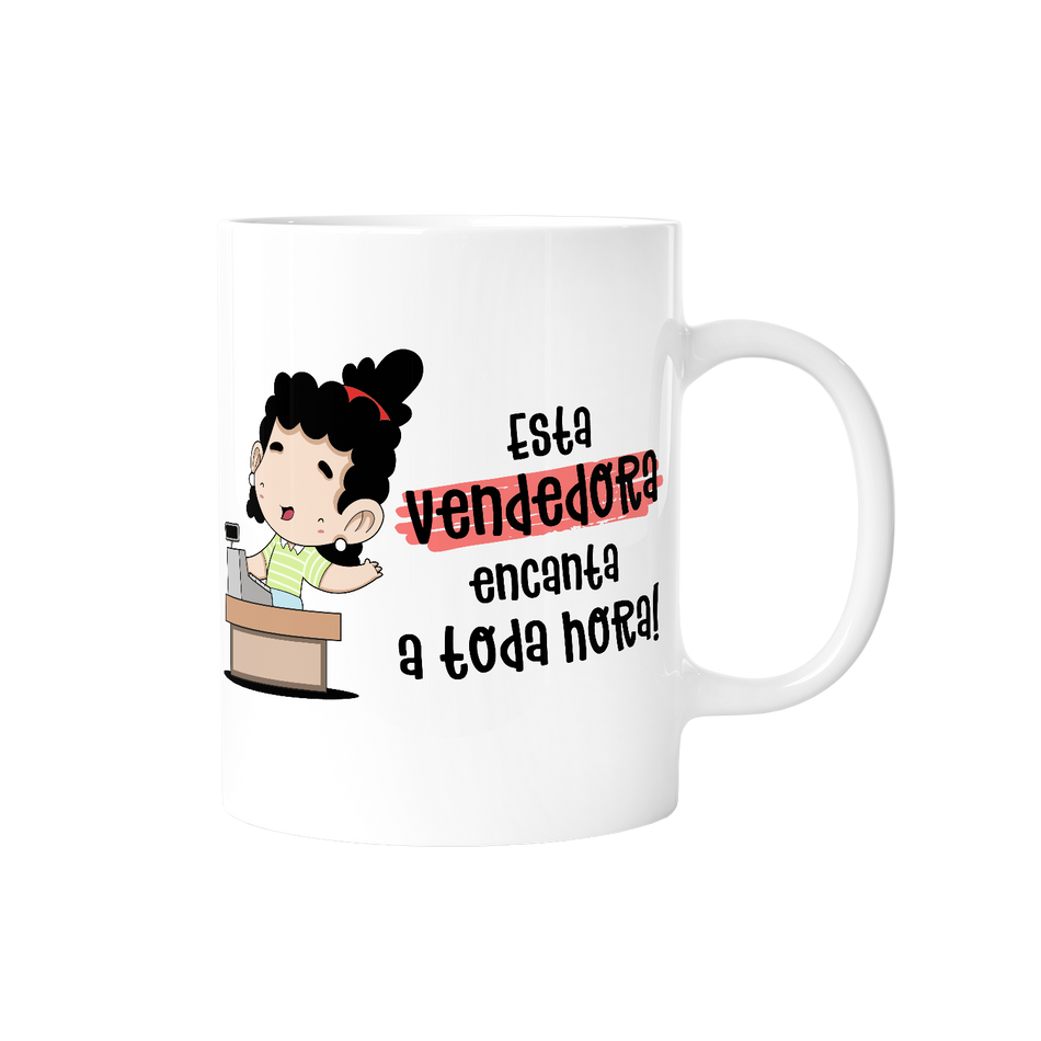 Caneca profissões - Vendedora