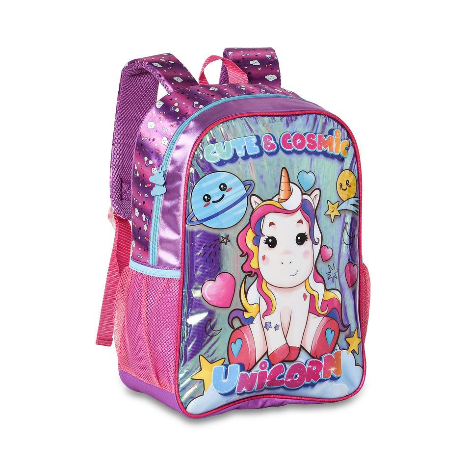 Mochila escolar Unicórnio 41cm