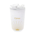 Copo térmico com interior cerâmico 400 ml Lovely Story – Calma – Branco gelo — Ref. VTC2652BL