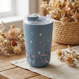 Copo térmico com interior cerâmico 400 ml Áurea – Sweet Breeze – Azul petróleo