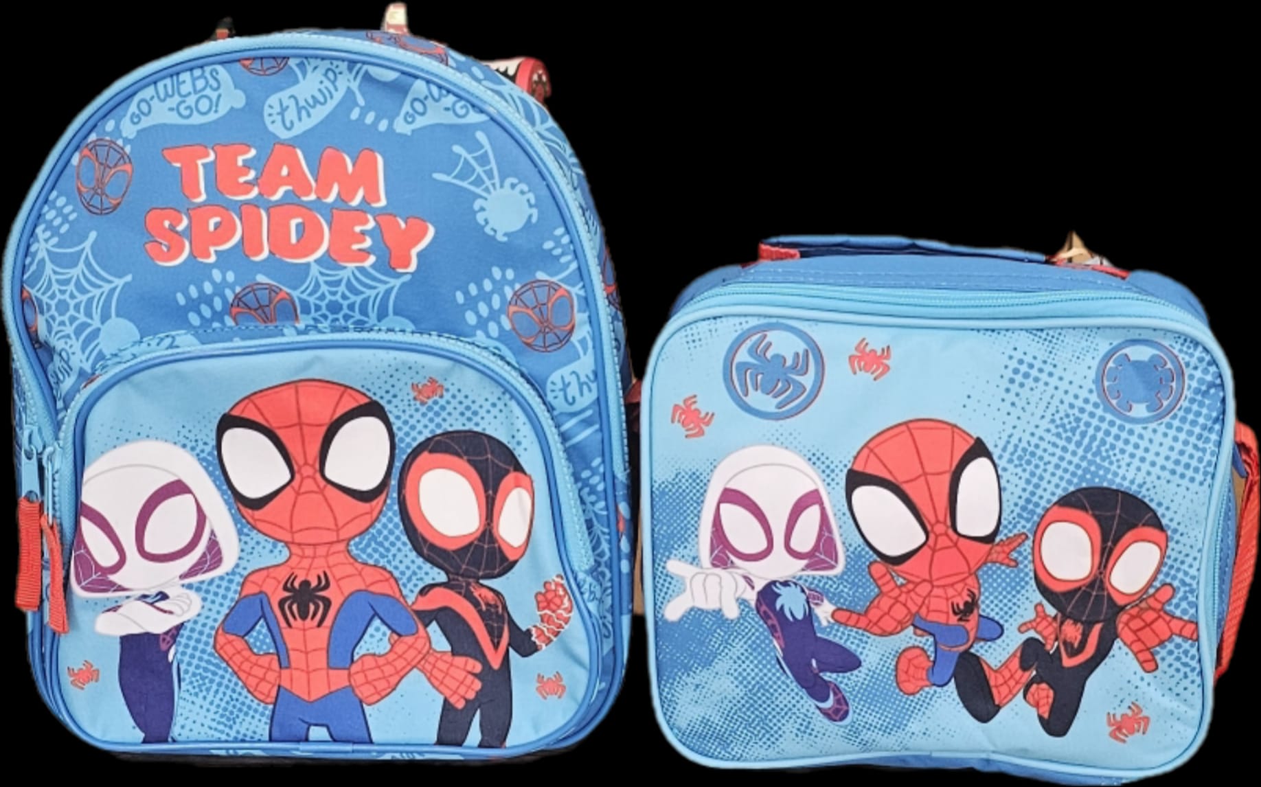 Conjunto Spidey Mochila pré-escolar+Lancheira térmica