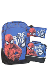 Conjunto Spiderman Mochila+estojo+lancheira