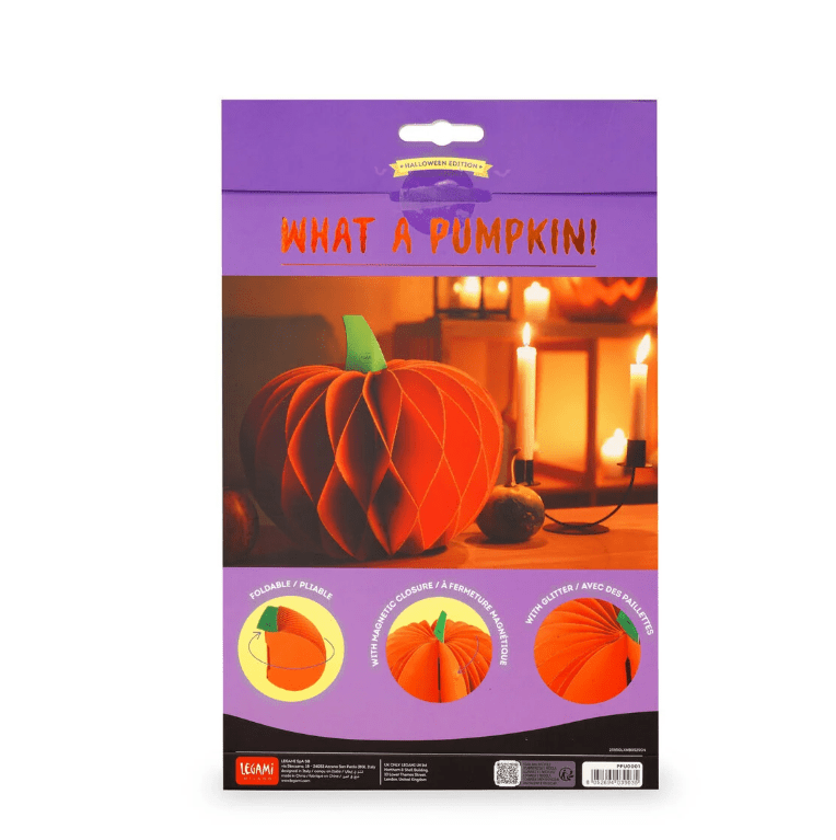 Abóbora de Halloween de papel dobrável - Que abóbora! Legami - Papelaria Encantada
